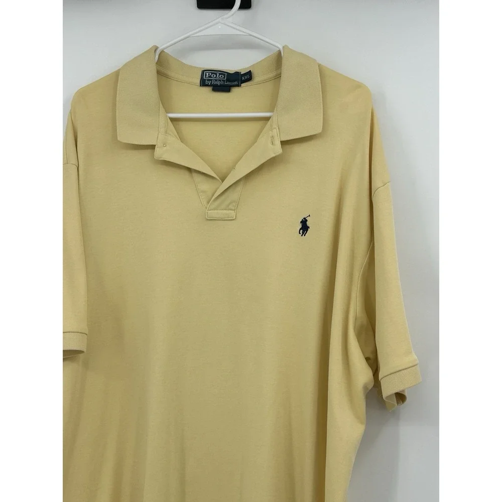 Polo Ralph Lauren Mens Short Sleeve‎ Polo Shirt Size XXL Preppy Butter Yellow
